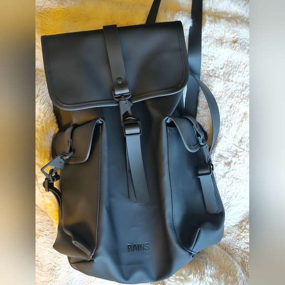 NWT! Rains, UNISEX, Rucksack Cargo W3, Black, MSRP $140 - Picture 5 of 6